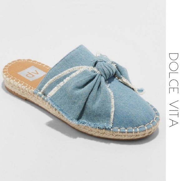 DV by Dolce Vita Shoes - DV Dolce Vita Desirae Denim Espadrilles Mules